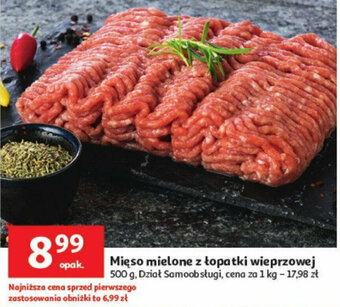 Auchan Mięso mielone z łopatki wieprzowej 500 g oferta