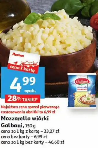 Auchan Mozzarella wiórki Galbani, 150 g oferta