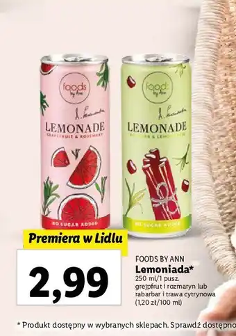 Lidl Lemoniada grejpfrut-rozmaryn oferta