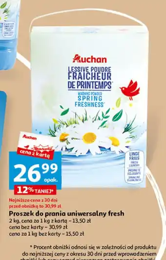 Auchan Proszek do prania uniwersalny spring freshness oferta