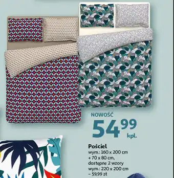 Auchan Komplet pościeli 200 x 220 cm + 70 x 80 cm oferta