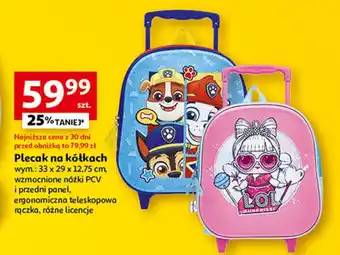 Auchan Plecak na kółkach psi patrol oferta