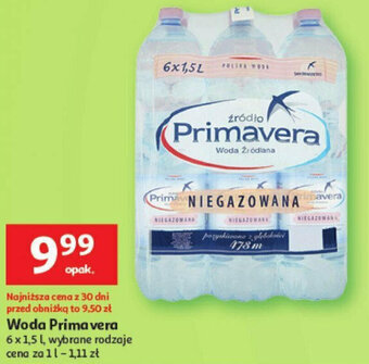 Auchan Woda Primavera 6 x 1,5 L oferta