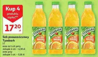 Auchan Sok pomarańczowy Tymbark 1l oferta