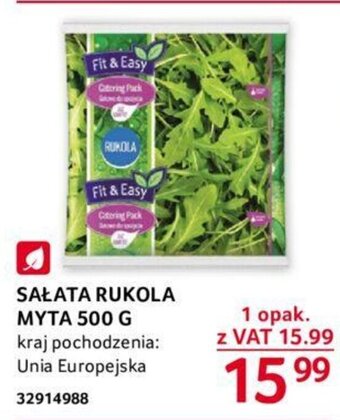 Selgros SAŁATA RUKOLA MYTA 500 G oferta