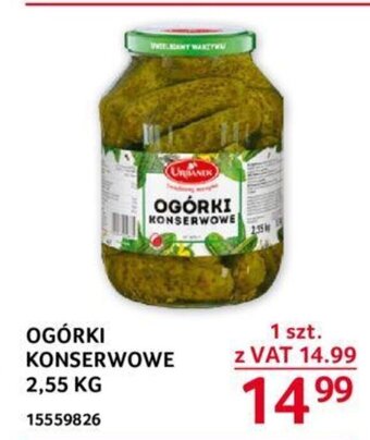 Selgros OGÓRKI KONSERWOWE 2,55 KG oferta