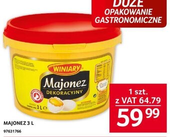 Selgros MAJONEZ 3 L oferta