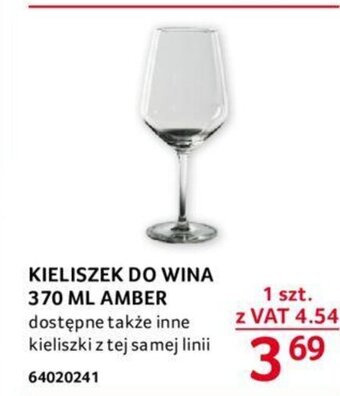 Selgros KIELISZEK DO WINA 370 ML AMBER oferta