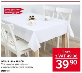 Selgros OBRUS 110 x 180 CM oferta
