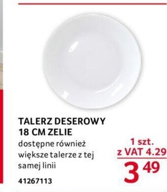 Selgros TALERZ DESEROWY 18 CM ZELIE oferta