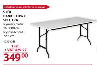 Selgros STÓŁ BANKIETOWY 160x80cm oferta