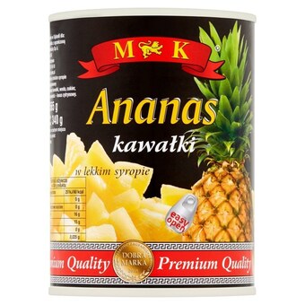 Euro Sklep Mk ananas kawałki w lekkim syropie 565 g oferta