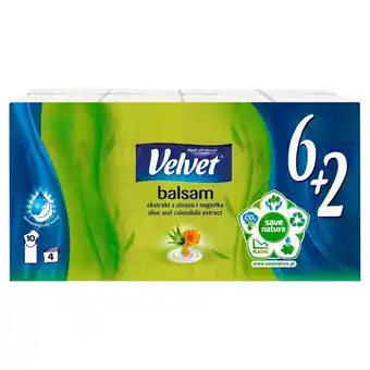 Euro Sklep Velvet balsam chusteczki higieniczne ekstrakt z aloesu i nagietka 8 x 10 sztuk oferta