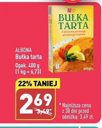 ALDI Bułka tarta 400 g oferta