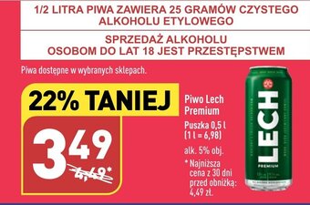 ALDI Piwo Lech Premium Puszka 0,5 l oferta
