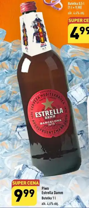ALDI Piwo Estrella Damm Butelka 1 l oferta