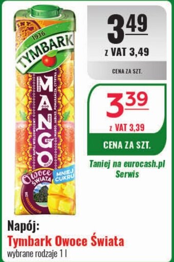 Eurocash Napój: Tymbark Owoce Świata 1 l oferta