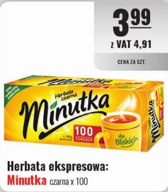 Eurocash Herbata ekspresowa: Minutka czarna x 100 oferta