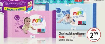 Eurocash Chusteczki nawilżane Nana x 72 oferta
