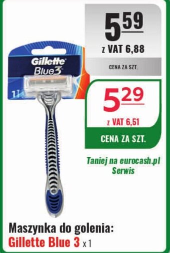 Eurocash Maszynka do golenia: Gillette Blue 3 x 1 oferta