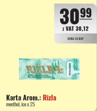 Eurocash Karta Arom.: Rizla menthol, ice x 25 oferta