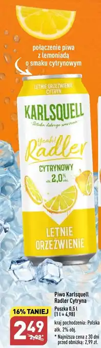 ALDI Piwo Karlsquell Radler Cytryna oferta