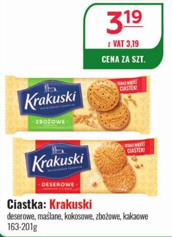 Eurocash Ciastka: Krakuski 163-201 g oferta