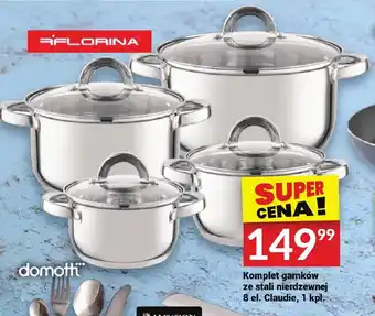 Twój Market Komplet garnków ze stali nierdzewnej 8 el. Claudie, 1 kpl. oferta