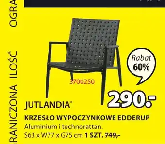JYSK KRZESŁO WYPOCZYNKOWE EDDERUP oferta