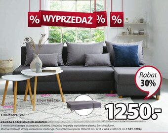 JYSK KANAPA Z SZEZLONGIEM HAMPEN oferta