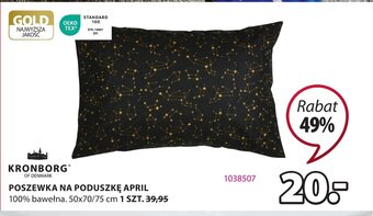 JYSK POSZEWKA NA PODUSZKĘ APRIL oferta