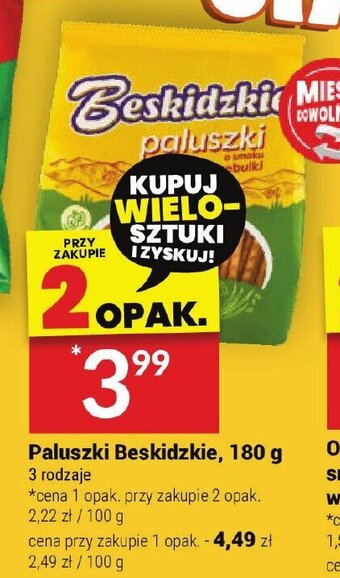 Twój Market Paluszki Beskidzkie, 180 g oferta