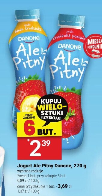 Twój Market Jogurt Ale Pitny Danone, 270 g oferta