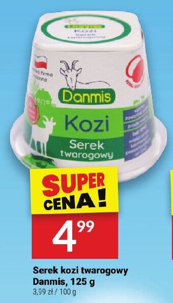 Twój Market Serek kozi twarogowy Danmis, 125 g oferta