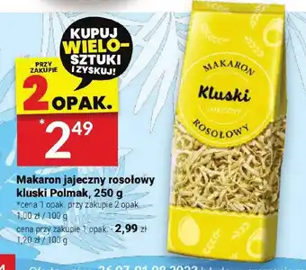Twój Market Makaron jajeczny rosołowy kluski Polmak, 250 g oferta