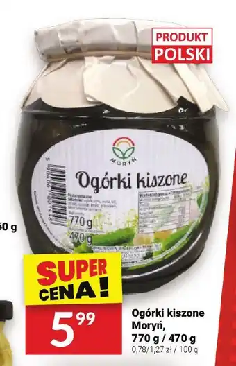 Twój Market Ogórki kiszone Moryń, 770 g / 470 g oferta