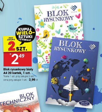 Twój Market Blok rysunkowy biały A4 20 kartek, 1 szt. oferta