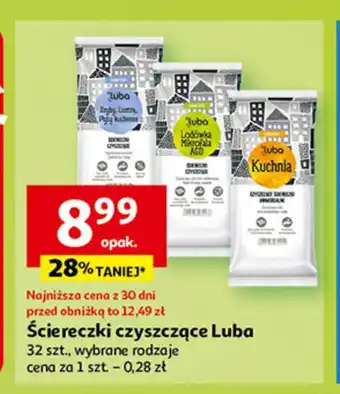 Auchan Chusteczki czyszczące szyby, lustra i płyty kuchenne oferta