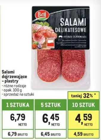 Makro Salami dojrzewające-plastry 100g oferta