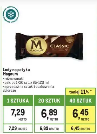 Makro Lody na patyku Magnum 85-120ml oferta