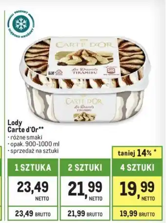 Makro Lody Carte d'Or 900-1000ml oferta
