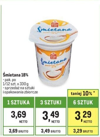 Makro Śmietana 18% 330g oferta