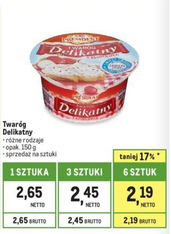 Makro Twaróg Delikatny 150g oferta