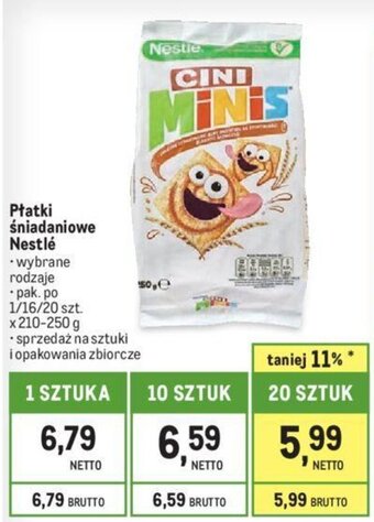 Makro Płatki śniadaniowe Nestlé 210-250g oferta