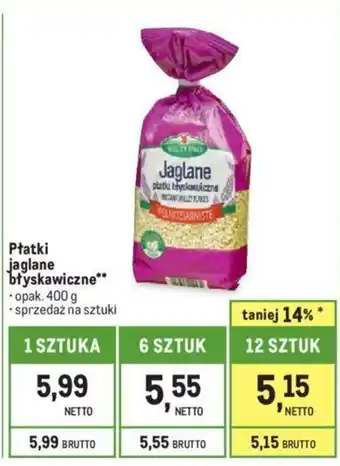 Makro Płatki jaglane błyskawiczne 400g oferta