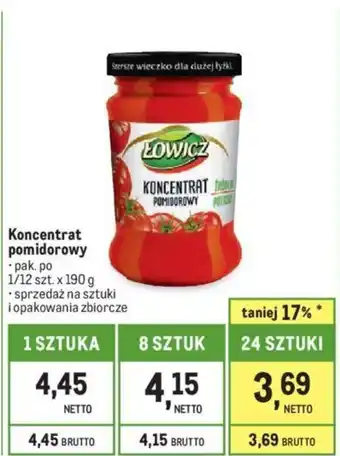 Makro Koncentrat pomidorowy 190g oferta