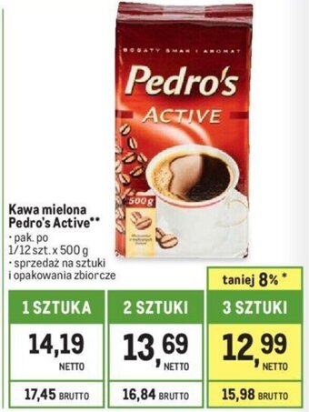 Kawa mielona Pedro's Active 500 g