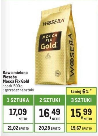 Makro Kawa mielona Woseba Mocca Fix Gold 500g oferta