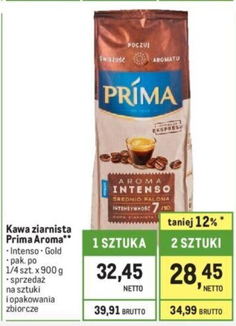 Makro Kawa ziarnista Prima Aroma 900g oferta