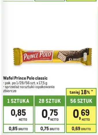 Makro Wafel Prince Polo classic 17,5 g oferta